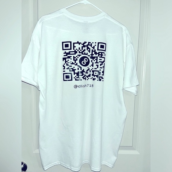 Black QR Code Tee Shirts Custom Made Unisex size & make sure your code works - Picture 2 of 7